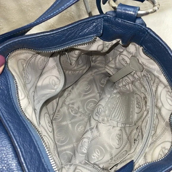 Brighton Cherie French Blue Crocodile-Embossed Shoulder Bag - Picture 4 of 5